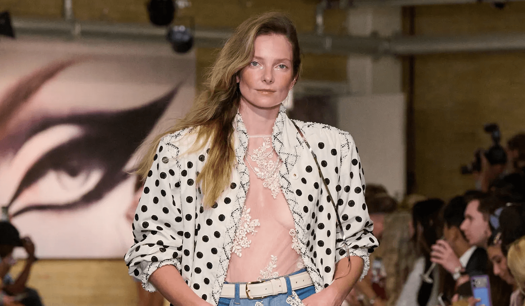 Model walking the Copenhagen Fashion Week catwalk