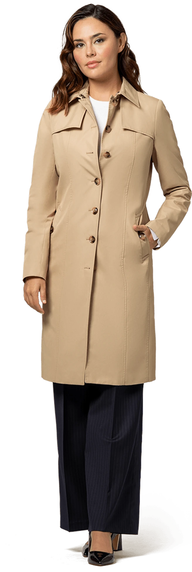 Heritage Chic Stone Trench Coat