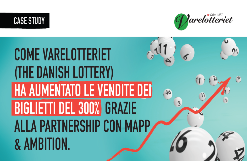 Come Varelotteriet (The Danish Lottery) ha aumentato le vendite dei biglietti del 300% grazie alla partnership con Mapp & Ambition');